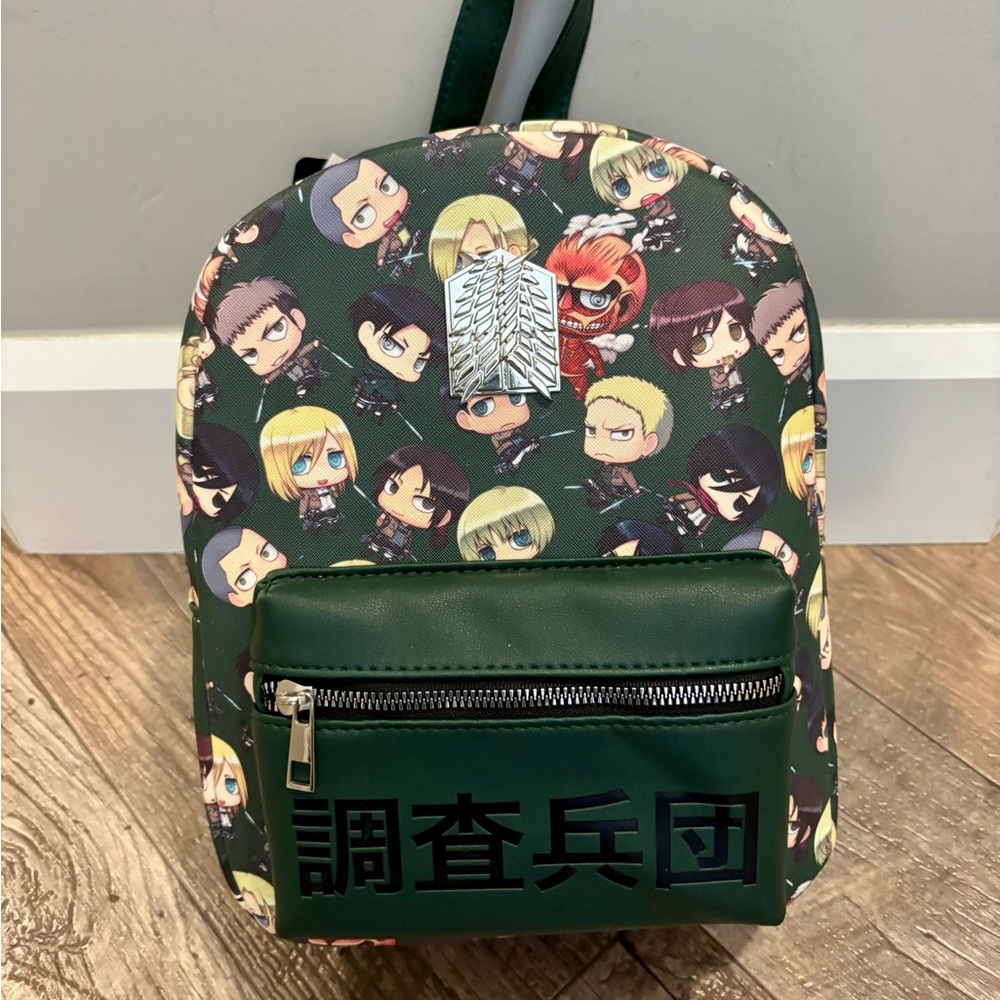 NWT Green Attack on Titan mini backpack